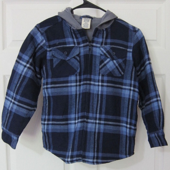 faded glory flannel jacket with hood